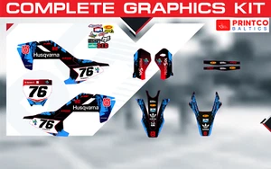 Husqvarna FC FE TE TC 65 85 125 250 450 2013-2025 complete graphics kit 21 mil - Picture 1 of 9