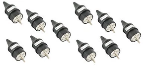 91469 10 Stück Schuko Stecker 16A 250V Gummi Durchführung Schutzkontakt IP44 - Bild 1 von 1