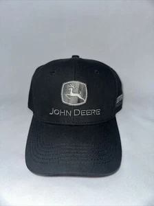 John Deere Mütze Baseballkappe verstellbarer Riemen hinten schwarz Erwachsene Lizenzprodukt - Bild 1 von 11