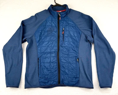 Chaqueta Ligera Acolchada Orvis Para Hombre L Azul Forrada de Vellón Cremallera Completa *Leer Foto 1 de 4