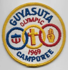 BSA GUYASUTA Olympic Camporee 1969 parche redondo de 3' - Imagen 1 de 2