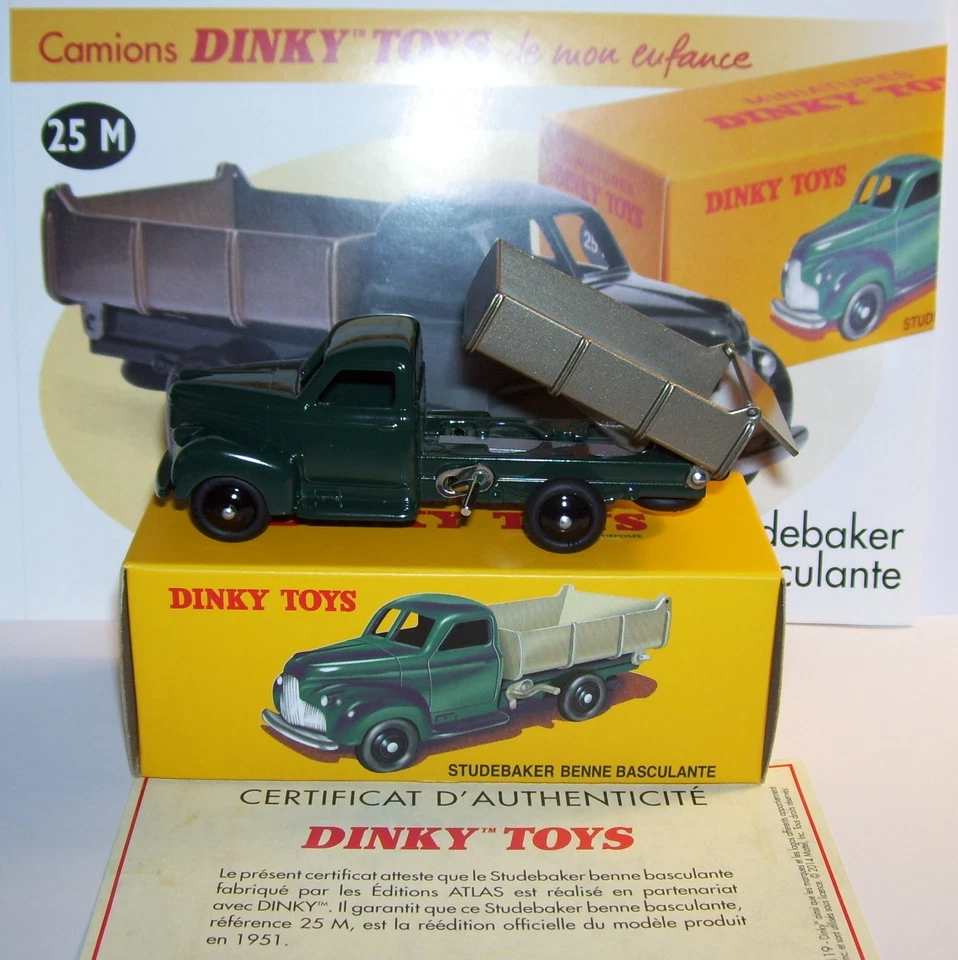 DINKY TOYS ATLAS CAMION TRUCK STUDEBAKER BENNE BASCULANTE REF 25M IN BOX 1/43 - Photo 1/1