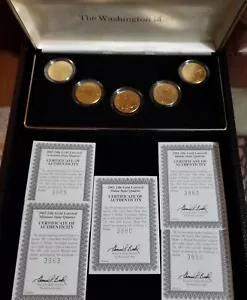 2003 GOLD PLATED US MINT STATE QUARTERS Complete Set of 5 Coins *FREE SHIPPING* - Picture 1 of 9