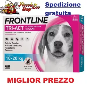 Frontline TRI-ACT 3 pipette per cani di 10-20 kg antiparassitario NEW - Foto 1 di 1