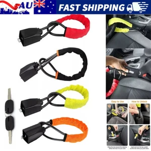 Universal Steering Wheel Lock with 2 Key Seat Car Belt Lock Anti-Theft Device AU - Picture 1 of 21