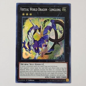 Virtual World Dragon - Longlong - PHRA-EN098 - NM - Super Rare - 1st - Yugioh - Picture 1 of 2