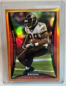 2008 Bowman Chrome Orange Refractor Fred Taylor #/25 - Picture 1 of 10