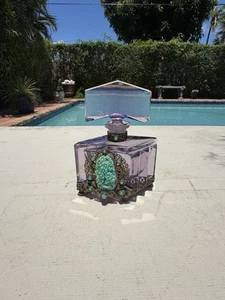 Josef Schmidt Purple Perfume Diamond Shape Bottle Molded Jewel in Filigree Frame - Picture 1 of 24