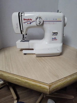 Simplicity SW210 Denim Star Sewing Machine - For Parts Only Untested  No Foot - Image 1 of 4