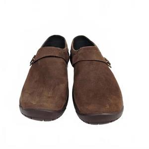 Women's Merrell Brown Leather Shoe Size 8.5 Buckle Slip-On Comfort J00546 - Picture 1 of 7