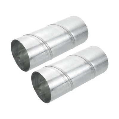 2 Pcs 5"x12" Inch Galvanized Steel Spiral Air Duct HVAC Systems Vent Hose Pipe - Image 1 of 4