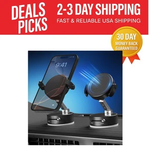 Upgraded 360° Adjustable Magnetic Phone Holder for All Smartphones - Black - Picture 1 of 10