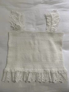 ME AND EM - Women’s White Cotton Top / Blouse Size 14 - Picture 1 of 13