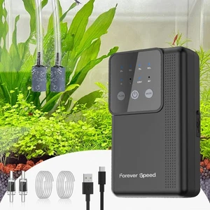 Pompa ad aria per acquario 4400 mAh batteria pompa ossigeno pompa USB casa e acquario - Foto 1 di 13
