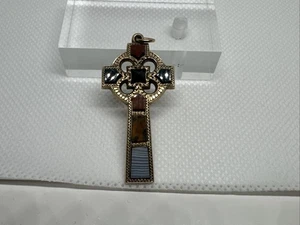 Viktorianischer schottischer Kreuzanhänger 9 kt 9 kt Gold mit Blutstein Karneol und Achat - Bild 1 von 21