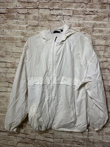Giacca a vento vintage anni 90 VOS SPORT uomo 2XL BIANCA manca cappuccio stringa - Foto 1 di 4