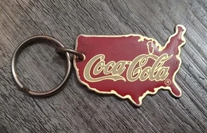 Vintage 1987 Coca Cola United States Keychain Key Ring  (FREE SHIPPING) - Picture 1 of 3