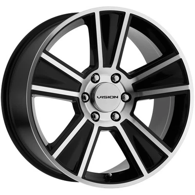 Vision V223 Stunner 20x11 5x120 +40mm Black/Machined Wheel Rim 20" Inch Foto 1 de 4