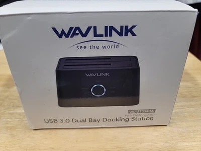 Wavlink USB 3.0 to SATA Dual Bay External Hard Drive Docking Hard Drive Reader - Image 1 of 3