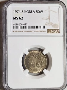 South Korea 50 Won 1974 NGC MS 62 - Picture 1 of 2