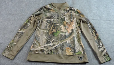 True Timber Camo Womens XL  1/4 Zip Fleece Lined Pullover Sweatshirt - Image 1 of 4