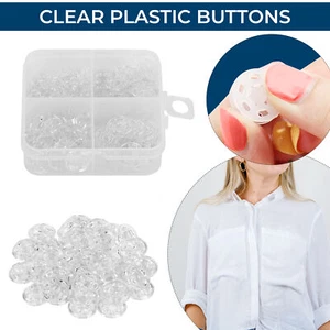 Sujetadores a Presión Plástico Transparente Coser Botones Transparentes Hágalo Usted Mismo Accesorios de Costura - Imagen 1 de 12