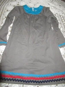 nwot Hanna Andersson gray tunic cotton dress girls 130 8 free ship USA - Picture 1 of 3