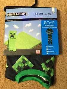 Capa base Cuddl Duds Boys Performance color superior e inferior Minecraft Yth XSmall - Imagen 1 de 3