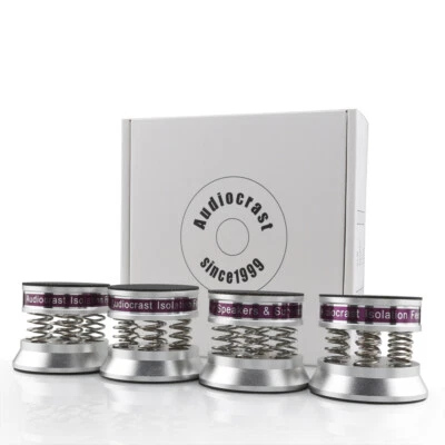 4pz Supporto Altoparlante HiFi Lega di Alluminio Giradischi Isolamento Piedini Molle Pad - Immagine 1 di 4