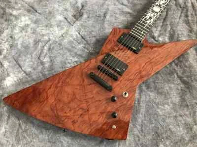 Metallic James Hetfield Kenneth Lawrence Quilted Bubinga Brown Electric Guitar  - Image 1 of 4