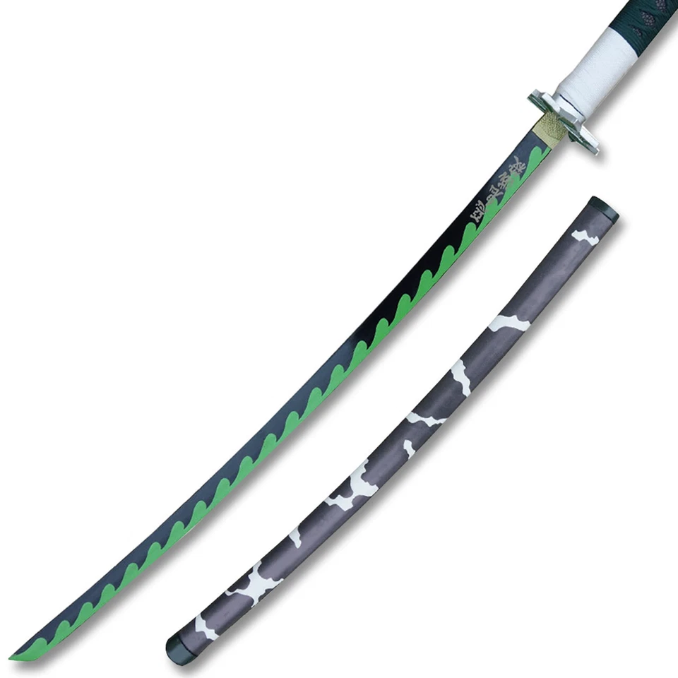 SPEED SHIP Demon Slayer - Sanemi Shinazugawa Green Nichirin Sword Katana Metal