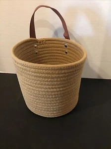 Woven Cotton Rope Plant Basket for 10" Flower Pot 11" x 11" Grey and White - Picture 1 of 3