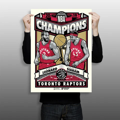 Toronto Raptors 2019 NBA Champions Limited Edition 18" x 24" Serigraph Cover