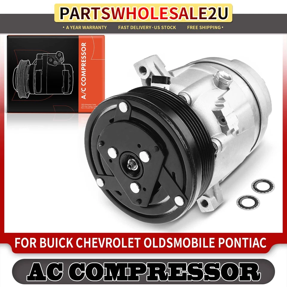 AC Compressor w/ V5 Compressor for Chevy Cavalier Beretta Pontiac Sunfire Olds - Изображение 1 из 4
