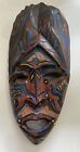 Vintage Face Wooden Tribal Mask Hand Carved African Wall Art Hanging Folk Art
