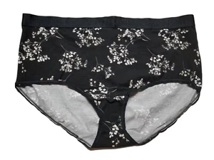 Cacique floral navy cotton full brief Panty plus black floral size 18/20 - Picture 1 of 4