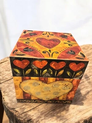 Bob's Boxes Primitives Set of 1 with lids "Romance" 8x8x8 - Image 1 of 4