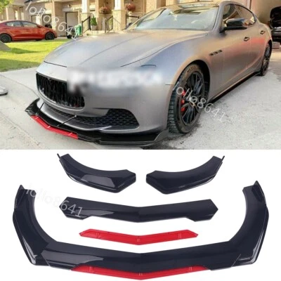 Parachoques delantero cruzado divisor alerón labial negro + rojo para Mitsubishi Eclipse Foto 1 de 4