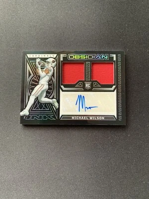2023 Michael Wilson Obsidian Rookie Jersey Relic Ink Autograph Auto RC #/199 - Image 1 of 2