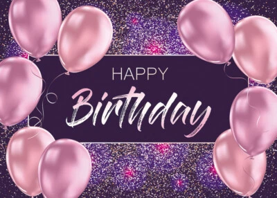 Feliz Aniversário Fundo Brilhante Glitter Pontos Bokeh Decoração de Festa de Aniversário Banner - Imagem 1 de 4