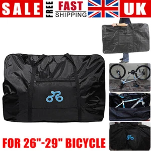 26"-29" Bike Carrier Travel Bag Carry Transport Case Folding Bicycle Storage # - Picture 1 of 14