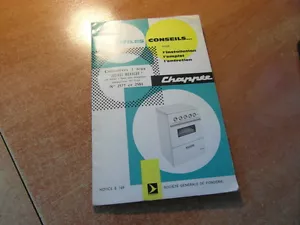 NOTICE POUR CUISINIERE AU GAZ CHAPPEE MODELES 2577 + 2581 ANNEE 1962 - Picture 1 of 2