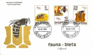 Albania Stamps 1995. Fauna: Bee; Apicula. FDC Set Mich. 2558-2560 - Picture 1 of 1