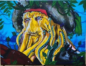 Davy Jones Original Acrylic Painting on 18" x 24" Canvas - Picture 1 of 3