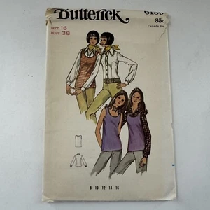 Vintage 1970s BUTTERICK 6159 LADIES BLOUSES Size 16, Bust 38 - Picture 1 of 2