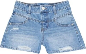 Truce Shorts Kids 14 Blue Denim Cotton Blend Tie-Back Distressed Chino JDM1971 - Picture 1 of 8
