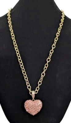 Heidi Daus Heidi "Medallón de Amor" Cristal Corazón Colgante con Collar-NUEVO CON ETIQUETAS-$129,95 Foto 1 de 4