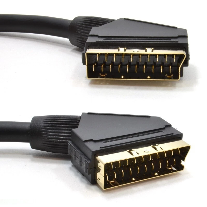 Black 60cm SCART Plug - Plug (Fully Connected + All Lines Individually Screened) - Image 1 of 1