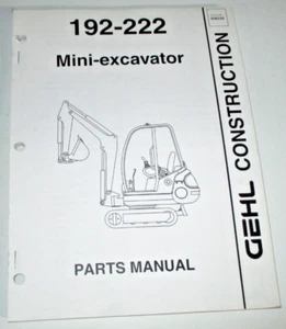 Libro manual catálogo piezas miniexcavadora Gehl 192 y 222 ¡ORIGINAL! 3/00 908539 - Imagen 1 de 3