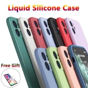 Back Phone Cover Liquid Silicone Case For iPhone 15 14 13 12 11 Pro Max XR XS X - Picture 1 of 22